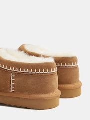 Hush Brown Padded Collar Shearling Snug Slippers - Image 5 of 5