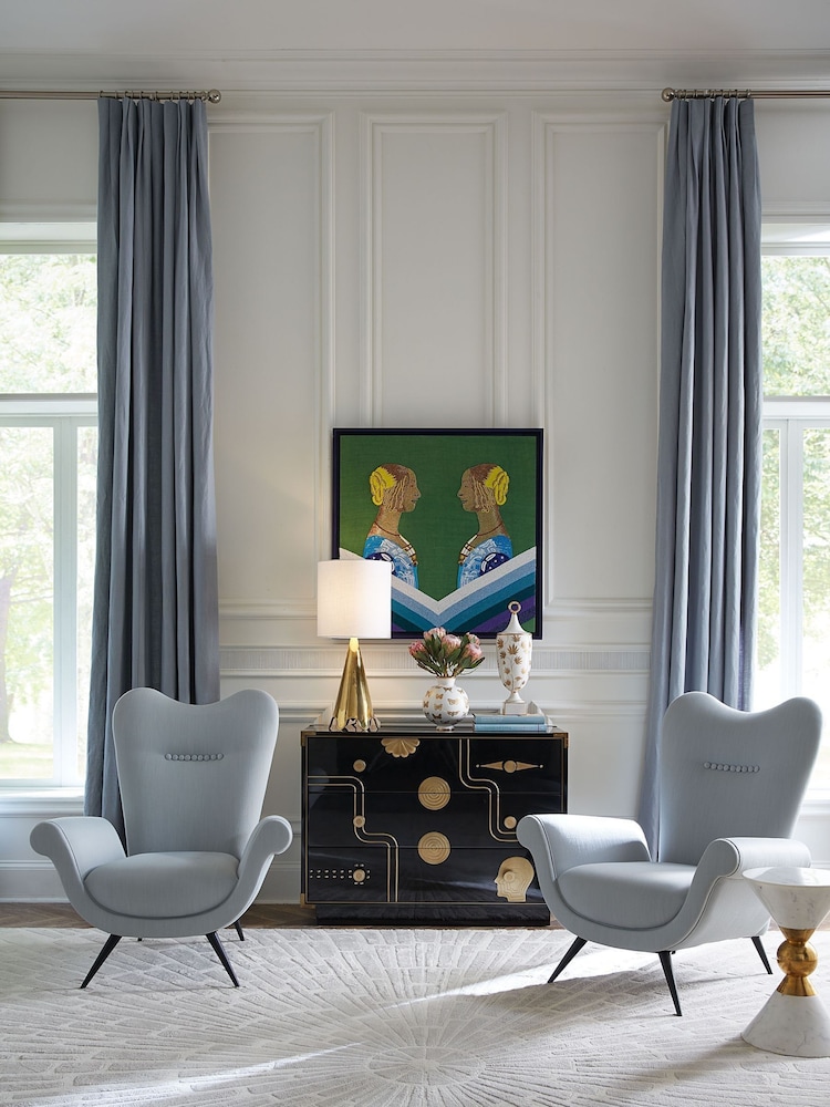 Jonathan Adler Brass Brass Ripple Table Lamp - Image 2 of 6