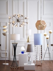 Jonathan Adler Brass Brass Ripple Table Lamp - Image 6 of 6