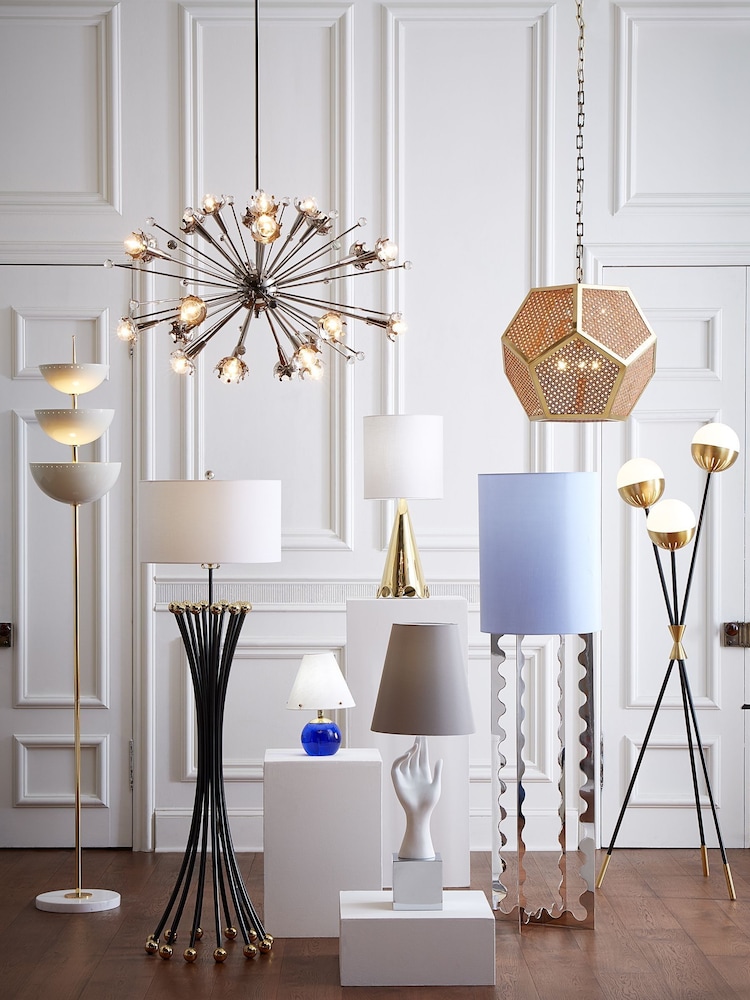 Jonathan Adler Brass Brass Ripple Table Lamp - Image 6 of 6