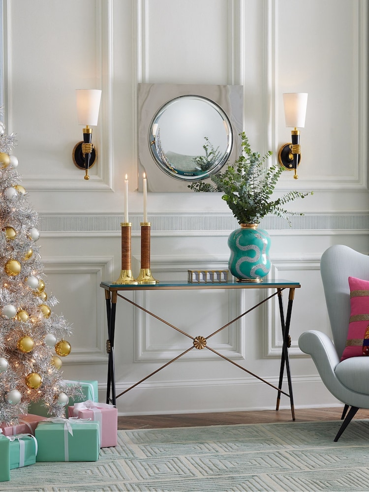 Jonathan Adler BlackBrass Brass Hand Sconce Wall Lights - Image 1 of 3