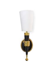 Jonathan Adler BlackBrass Brass Hand Sconce Wall Lights - Image 3 of 3