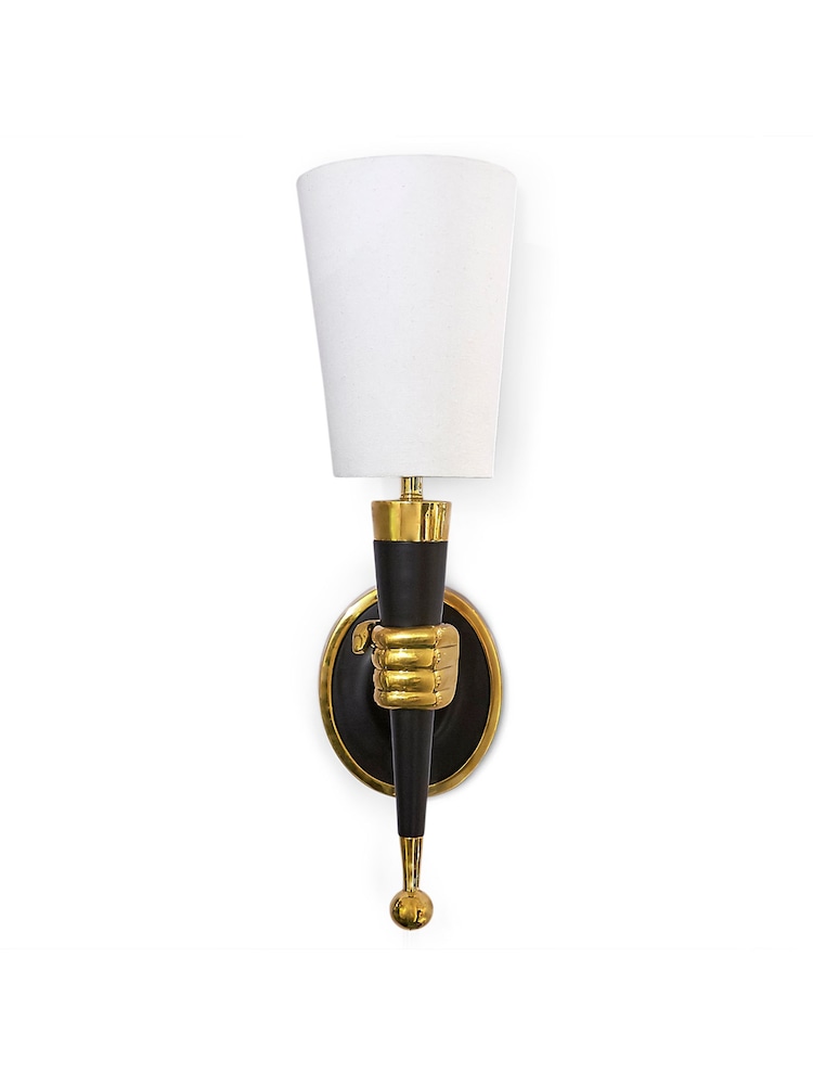 Jonathan Adler BlackBrass Brass Hand Sconce Wall Lights - Image 3 of 3 Jonathan Adler BlackBrass Brass Hand Sconce Wall Lights - Image 3 of 3