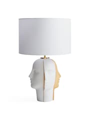 Jonathan Adler White Gold Atlas Table Lamp - Image 2 of 3