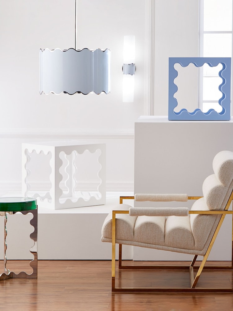 Jonathan Adler Blue Ripple Sconce - Image 2 of 5