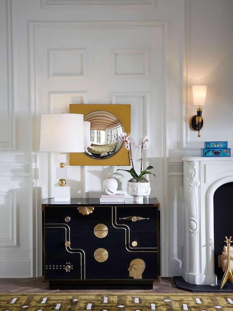 Jonathan Adler Black Brass Brass Hand Sconce Wall Lights - Image 2 of 4