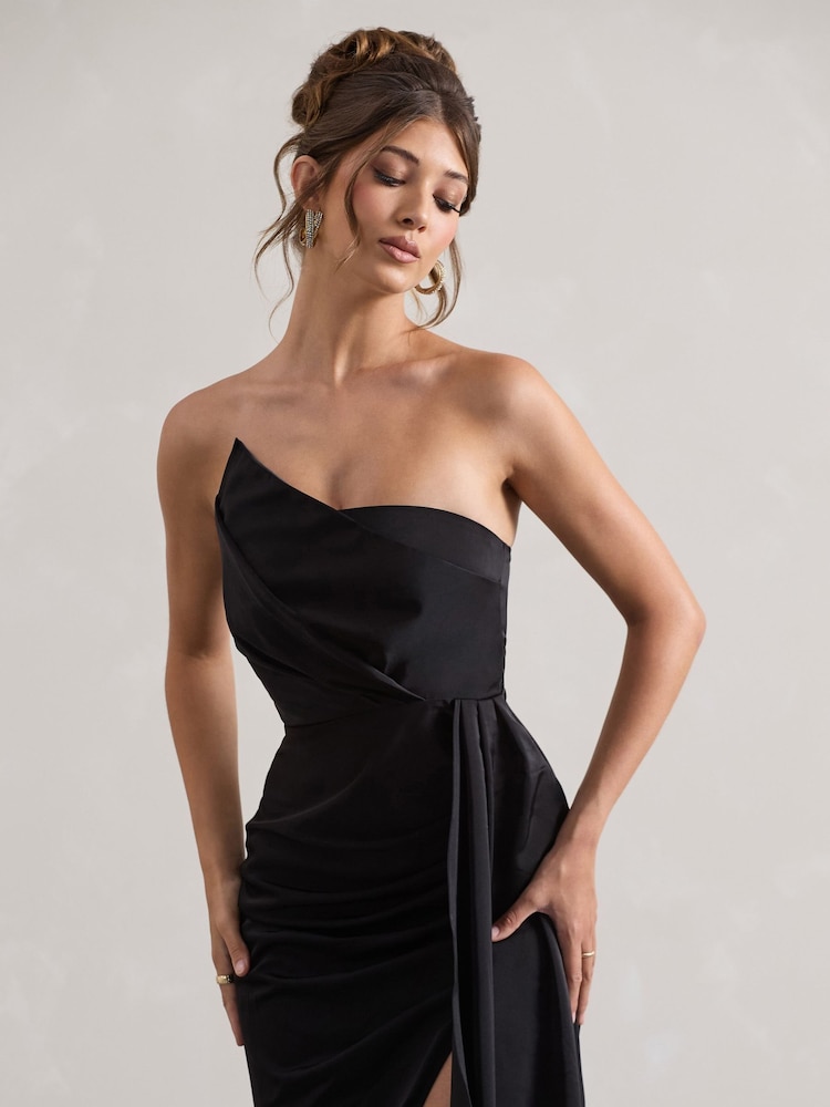 Club L London – Hollywood – Trägerloses, drapiertes Maxikleid aus Satin - Bild 5 von 5 Club L London – Hollywood – Trägerloses, drapiertes Maxikleid aus Satin - Bild 5 von 5