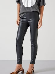 Hush Black Leather Leggings - Image 1 of 5