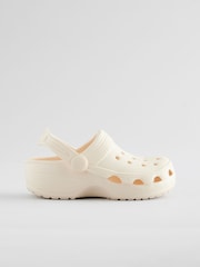 Neutral White Wide Fit (G) Clogs Sandals - Image 2 of 5