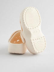 Neutral White Wide Fit (G) Clogs Sandals - Image 3 of 5