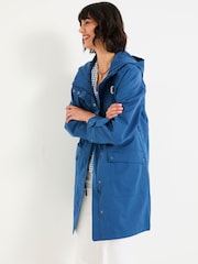 FatFace Lola Navy Lola Waterproof Long Coat - Image 1 of 6