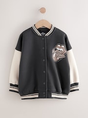 Black/White Rolling Stones Varsity Embroidered Jacket (3-16yrs) - Image 5 of 9