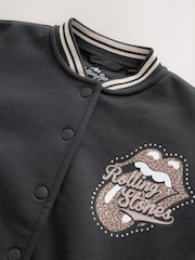 Black/White Rolling Stones Varsity Embroidered Jacket (3-16yrs) - Image 9 of 9