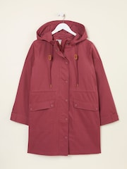 FatFace Lola Rose Pink Lola Waterproof Long Coat - Image 6 of 6