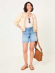 FatFace Zoe Ivory Embroidered Jacket - Image 4 of 7