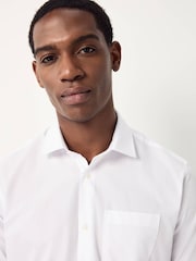 Blanco - Short Sleeve Easy Care Formal Smart Shirts 5 Pack - Imagen 4 de 8