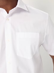 Blanco - Short Sleeve Easy Care Formal Smart Shirts 5 Pack - Imagen 5 de 8