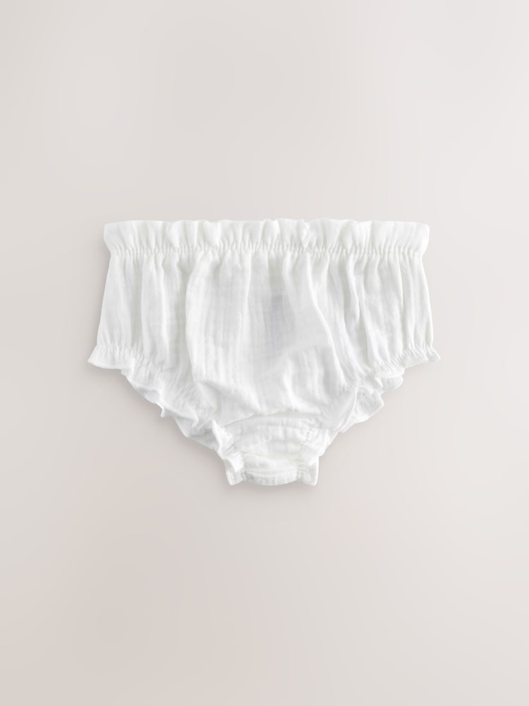 Ecru Baby 100% Cotton Knickers 3 Pack (0mths-2yrs) - Image 3 of 7