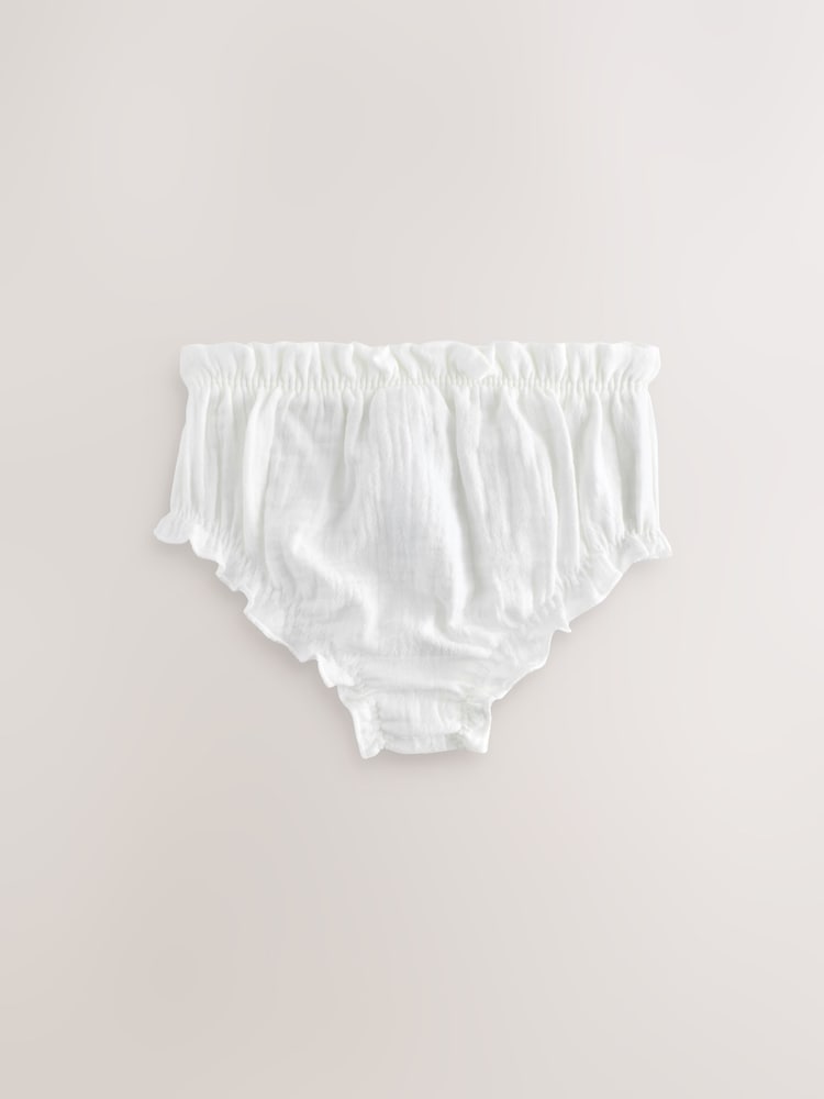 Ecru Baby 100% Cotton Knickers 3 Pack (0mths-2yrs) - Image 5 of 7