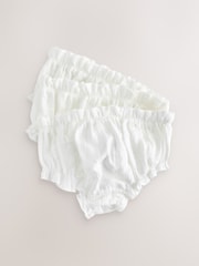 Ecru Baby 100% Cotton Knickers 3 Pack (0mths-2yrs) - Image 6 of 7