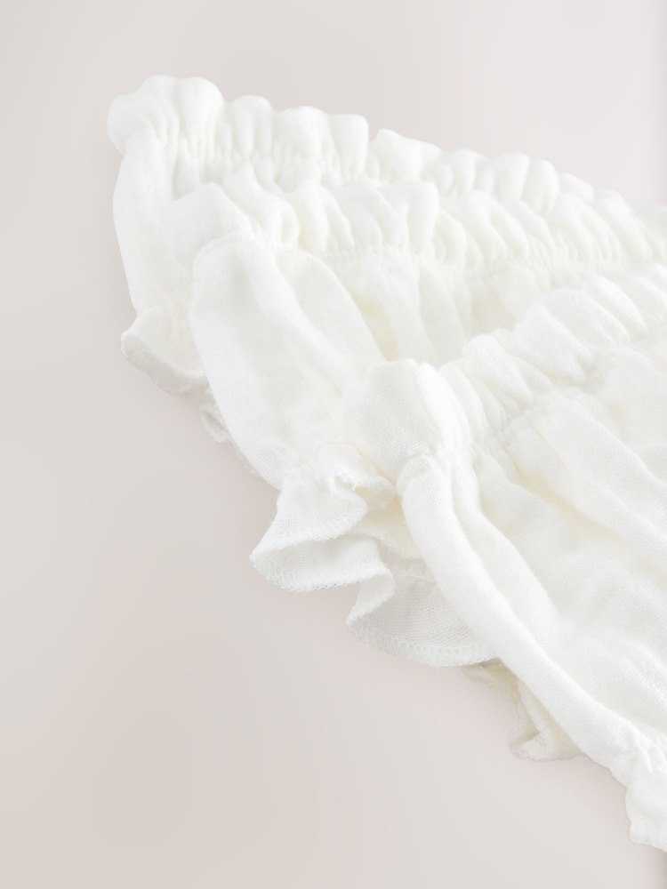 Ecru Baby 100% Cotton Knickers 3 Pack (0mths-2yrs) - Image 7 of 7