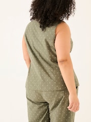 FatFace Florrie Light Green Florrie Embroidered Waistcoat - Image 8 of 11