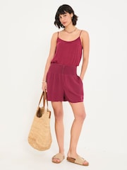FatFace Rylee Burgundy Red Flippy Shorts - Image 3 of 6