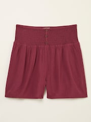 FatFace Rylee Burgundy Red Flippy Shorts - Image 6 of 6