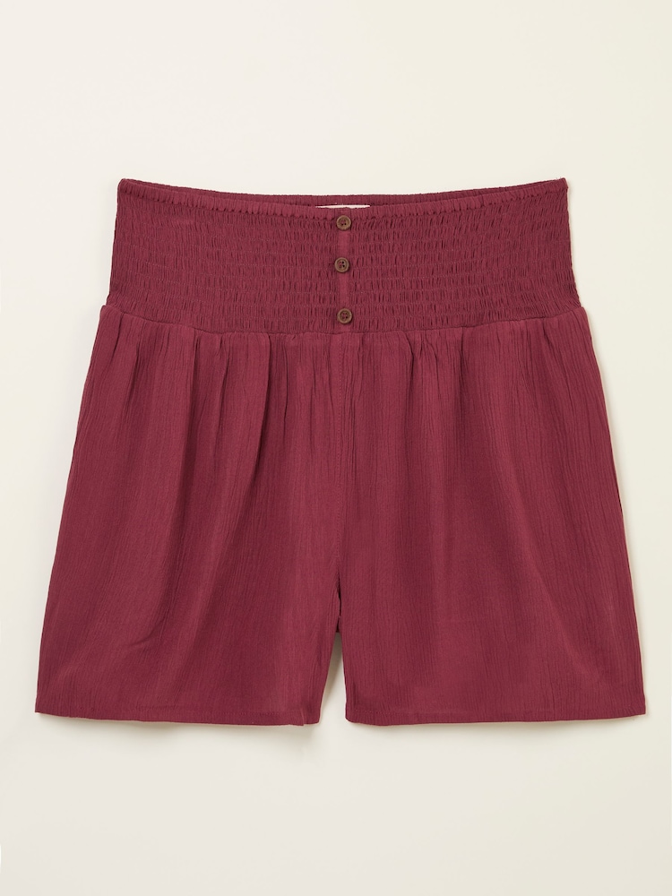FatFace Rylee Burgundy Red Flippy Shorts - Image 6 of 6