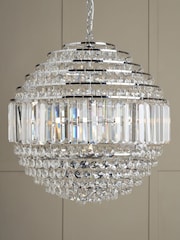 BHS Silver Paladina Crystal Chandelier Ceiling Light - Image 1 of 6