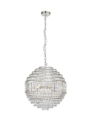 BHS Silver Paladina Crystal Chandelier Ceiling Light - Image 6 of 6