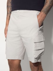 Grey Tech Stretch Utility Cargo Shorts - Image 1 of 6