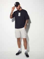 Grey Tech Stretch Utility Cargo Shorts - Image 2 of 6