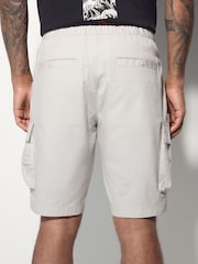 Grey Tech Stretch Utility Cargo Shorts - Image 3 of 6