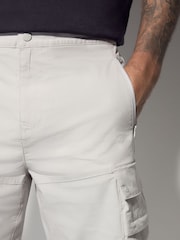 Grey Tech Stretch Utility Cargo Shorts - Image 5 of 6