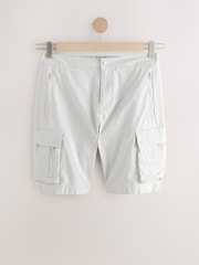 Grey Tech Stretch Utility Cargo Shorts - Image 7 of 11