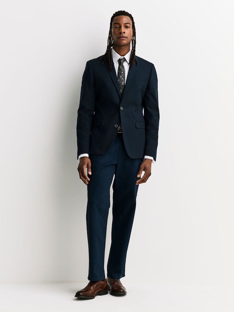 Navy Slim Fit Jacket - Image 1 of 1