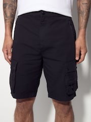 Black Tech Stretch Utility Cargo Shorts - Image 1 of 6