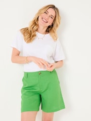 Verde - FatFace Linen Shorts - Imagen 1 de 6