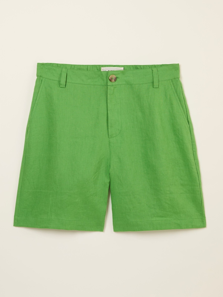 Verde - FatFace Linen Shorts - Imagen 6 de 6