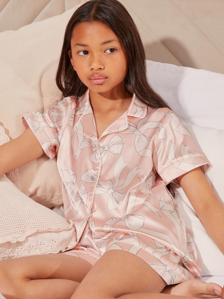 Lazo rosa - Lipsy Satin Pyjamas (3-16yrs) - Imagen 1 de 4 Lazo rosa - Lipsy Satin Pyjamas (3-16yrs) - Imagen 1 de 4