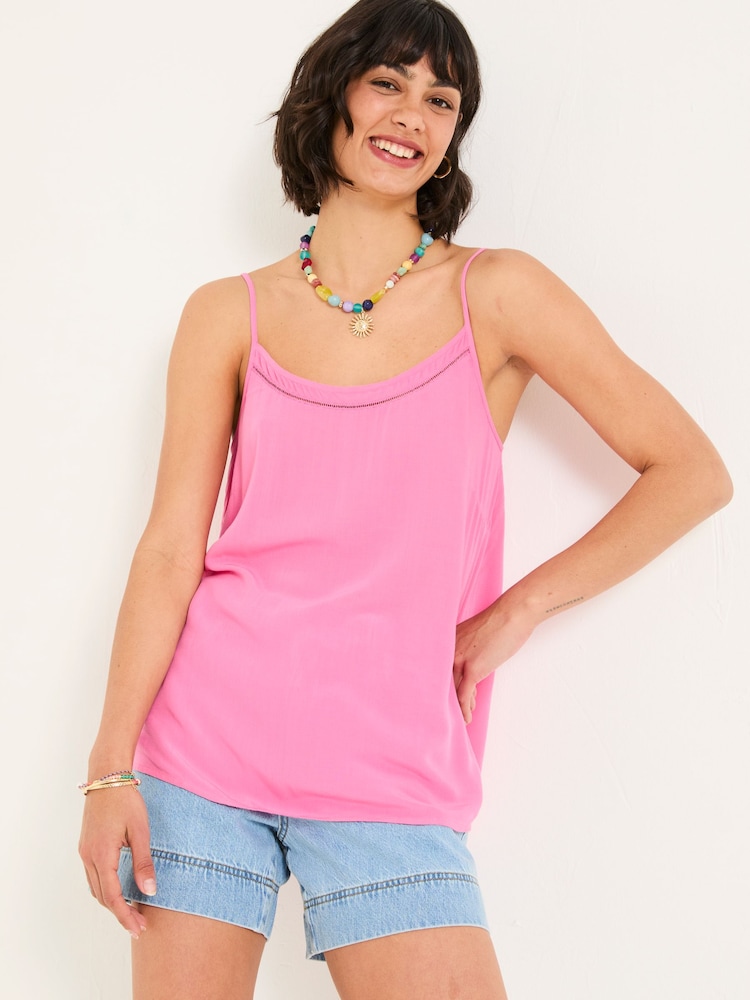 FatFace Sisley Mid Pink Cami - Image 1 of 5