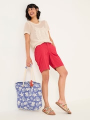 FatFace Sandown Rust Red Chino Shorts - Image 3 of 6