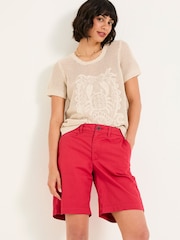 FatFace Sandown Rust Red Chino Shorts - Image 4 of 6