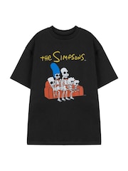 Vanilla Underground Black Mens The Simpsons Licensed Halloween 100% Cotton T-Shirt - Image 1 of 6