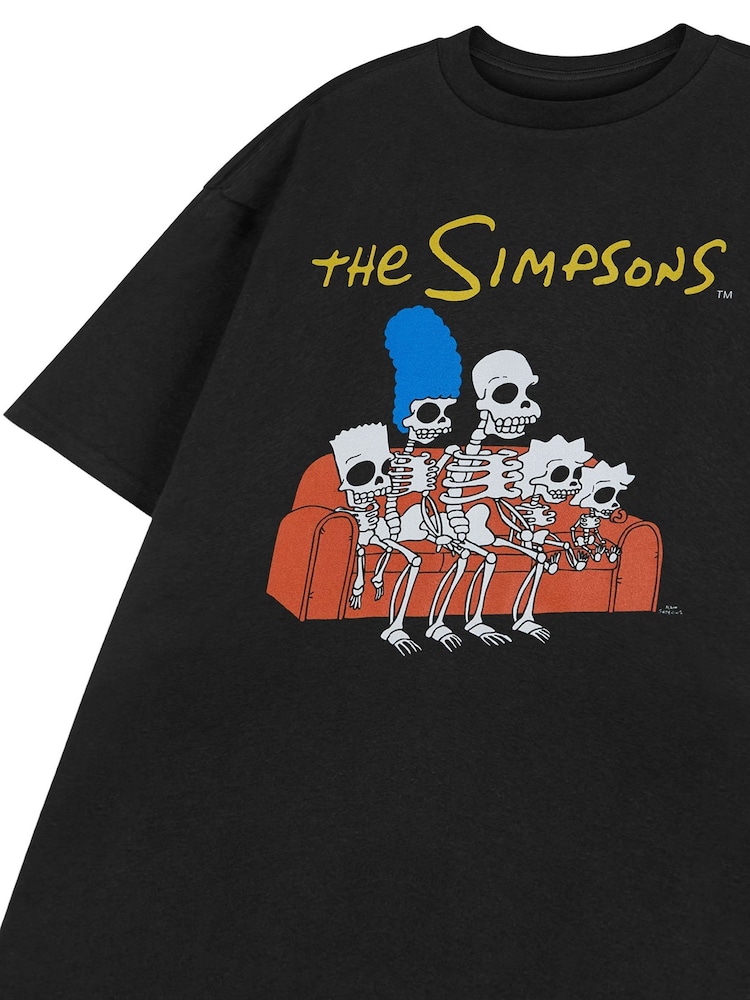 Vanilla Underground Black Mens The Simpsons Licensed Halloween 100% Cotton T-Shirt - Image 3 of 6