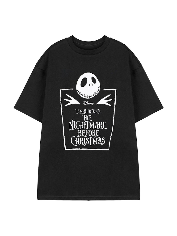 أسود - Vanilla Underground Kids Unisex 100% Cotton Disney The Nightmare Before Christmas Licensed Halloween T-Shirt - صورة 1 من 6