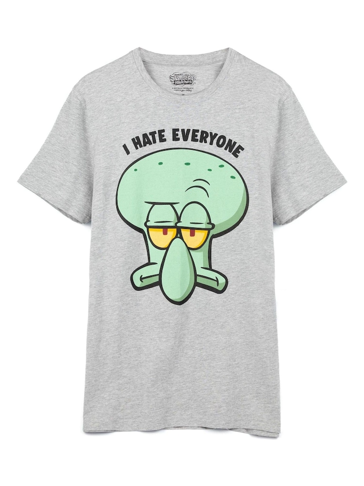 Vanilla Underground Grey Mens SpongeBob SquarePants Short Sleeve Long Leg Licensed Pyjamas - Image 2 of 6
