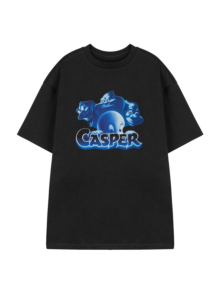 Vanilla Underground Unisex Adults Casper The Friendly Ghost Licensed Halloween 100% Cotton T-Shirt - Bild 1 von 6