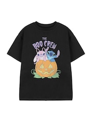 Vanilla Underground Girls 100% Cotton Disney Lilo And Stitch Licensed Halloween T-Shirt - صورة 1 من 6